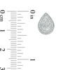 Thumbnail Image 2 of Diamond Accent Pear-Shaped Frame Stud Earrings in Sterling Silver