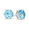 Details about   1.5 CT Triangle Blue Swiss Blue Topaz Sterling Silver Stud Earrings 