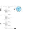 Thumbnail Image 1 of 6.0mm Swiss Blue Topaz Solitaire Stud Earrings in Sterling Silver