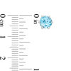 Thumbnail Image 2 of 6.0mm Swiss Blue Topaz Solitaire Stud Earrings in Sterling Silver