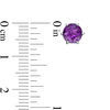 Thumbnail Image 2 of 6.0mm Amethyst Solitaire Stud Earrings in Sterling Silver