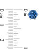 Thumbnail Image 2 of 6.0mm Lab-Created Blue Sapphire Solitaire Stud Earrings in Sterling Silver