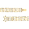Thumbnail Image 3 of Men's 2 CT. T.W. Diamond Triple Row Link Bracelet in Hollow 10K Gold - 8.5"