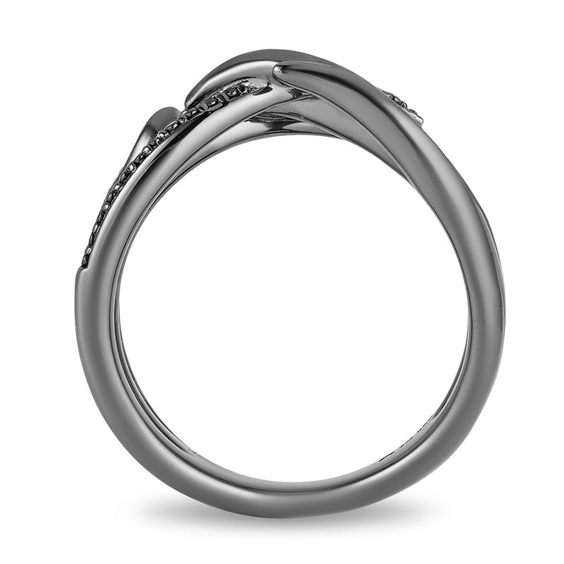 Main Image 3 of Enchanted Disney Villains Maleficent 1/5 CT. T.W. Black Diamond Ring in Sterling Silver with Black Rhodium