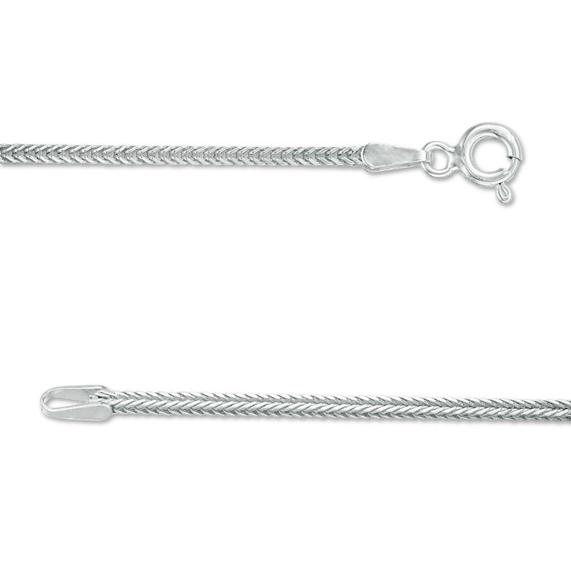 Main Image 3 of 035 Gauge Diamond-Cut Wheat Chain Necklace in Sterling Silver - 22"