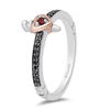 Thumbnail Image 1 of Enchanted Disney Villains Evil Queen Garnet and 1/10 CT. T.W. Diamond Ring in Sterling Silver and 10K Rose Gold