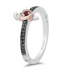 Thumbnail Image 2 of Enchanted Disney Villains Evil Queen Garnet and 1/10 CT. T.W. Diamond Ring in Sterling Silver and 10K Rose Gold