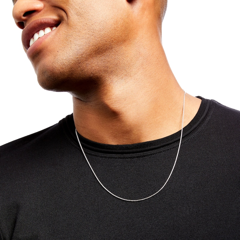 Main Image 2 of 030 Gauge Diamond-Cut Foxtail Chain Necklace in Sterling Silver - 22"