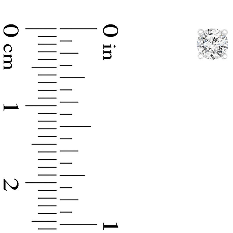 1/4 CT. T.W. Certified Diamond Solitaire Stud Earrings in 14K White Gold ( I/VS2)