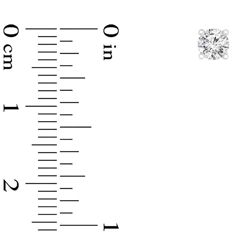 Main Image 2 of 1/4 CT. T.W. Certified Diamond Solitaire Stud Earrings in 14K White Gold ( I/VS2)