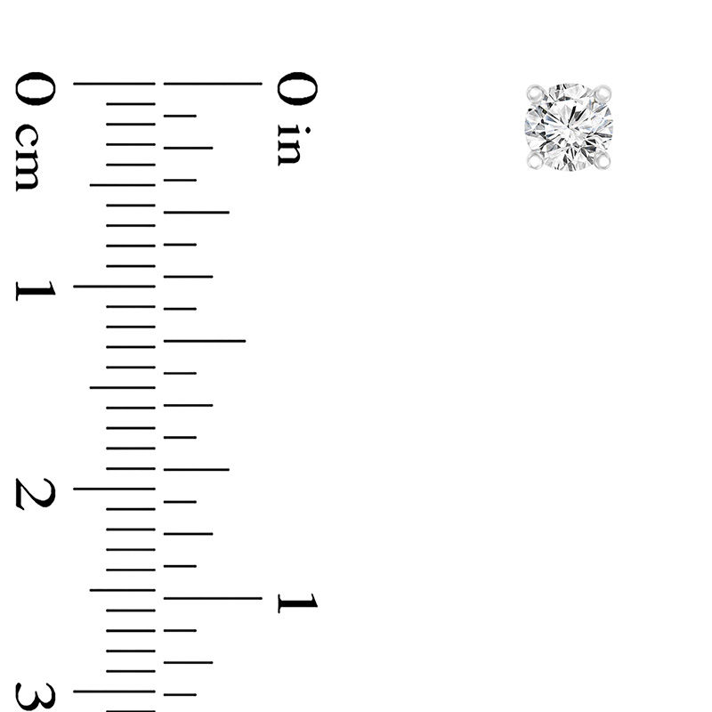 Main Image 2 of 1/3 CT. T.W. Certified Diamond Solitaire Stud Earrings in 14K White Gold (I/SI2)