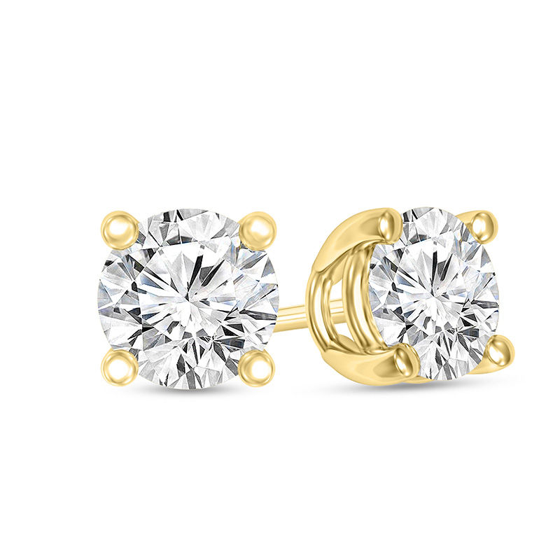 1/2 CT. T.W. Certified Diamond Solitaire Stud Earrings in 14K Gold (I/VS2)
