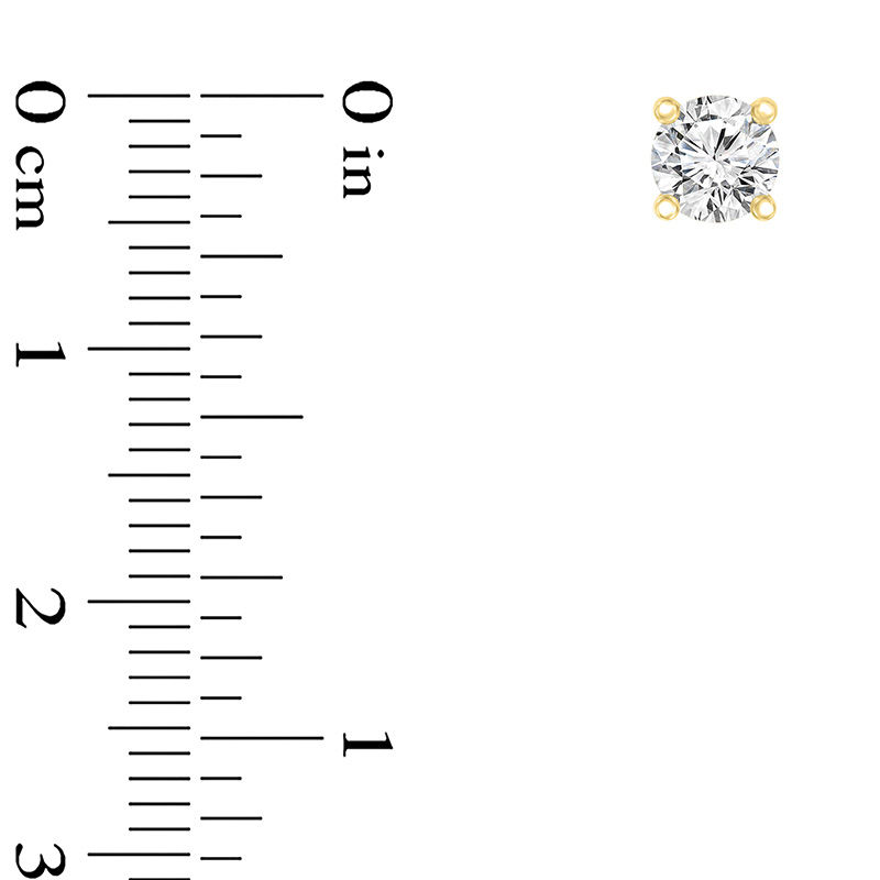 Main Image 2 of 1/2 CT. T.W. Certified Diamond Solitaire Stud Earrings in 14K Gold (I/VS2)