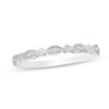 Thumbnail Image 0 of Diamond Accent Alternating Marquise and Round Shapes Vintage-Style Anniversary Band in Sterling Silver