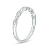 Thumbnail Image 2 of Diamond Accent Alternating Marquise and Round Shapes Vintage-Style Anniversary Band in Sterling Silver