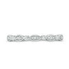 Thumbnail Image 4 of Diamond Accent Alternating Marquise and Round Shapes Vintage-Style Anniversary Band in Sterling Silver