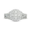 Thumbnail Image 4 of 1 CT. T.W. Multi-Diamond Frame Bridal Set in 10K White Gold