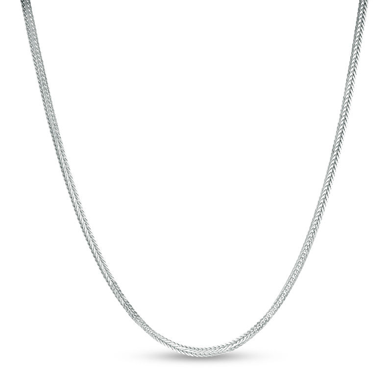 Main Image 1 of 035 Gauge Diamond-Cut Wheat Chain Necklace in Sterling Silver - 18"