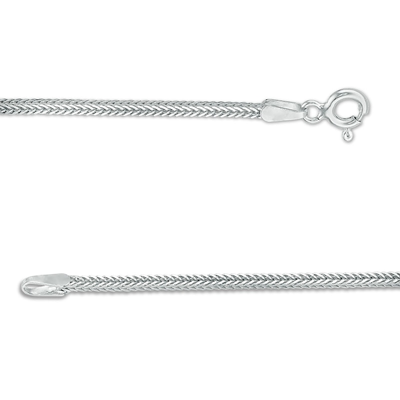 Main Image 3 of 035 Gauge Diamond-Cut Wheat Chain Necklace in Sterling Silver - 18"