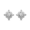 Thumbnail Image 2 of 1/3 CT. T.W. Diamond Frame North Star Stud Earrings in 10K White Gold