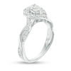 Thumbnail Image 3 of 7/8 CT. T.W. Pear-Shaped Diamond Frame Twist Shank Engagement Ring in 10K White Gold