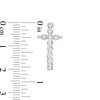 Thumbnail Image 3 of 1/4 CT. T.W. Diamond Bezel-Set Cross J-Hoop Earrings in Sterling Silver