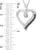 Thumbnail Image 1 of 1/10 CT. T.W. Enhanced Black and White Diamond Heart Pendant in Sterling Silver