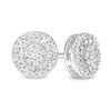Thumbnail Image 1 of 1/8 CT. T.W. Composite Diamond Frame Stud Earrings in Sterling Silver