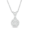 Thumbnail Image 1 of 1/10 CT. T.W. Composite Diamond Frame Pendant in Sterling Silver