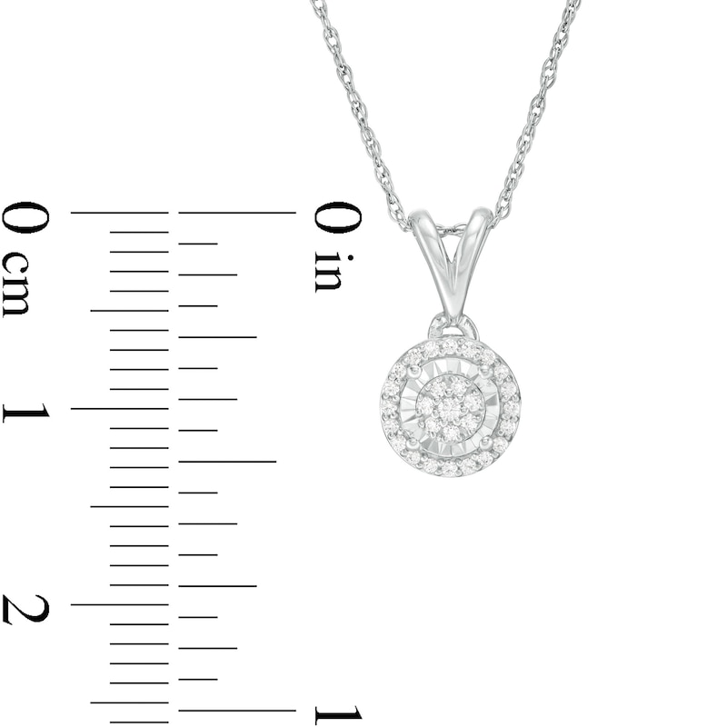 Main Image 2 of 1/10 CT. T.W. Composite Diamond Frame Pendant in Sterling Silver
