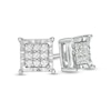 Thumbnail Image 1 of 1/10 CT. T.W. Composite Diamond Square Stud Earrings in Sterling Silver