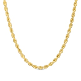 Men's 2.7mm Semi-Solid Rope Chain Necklace in 14K Gold - 24&quot;