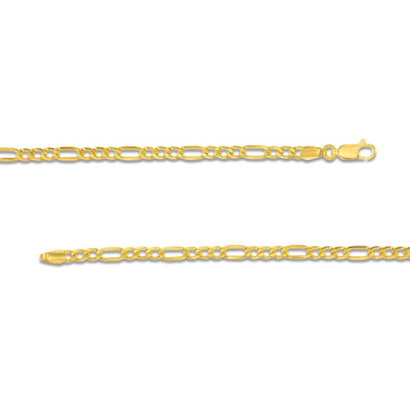 Main Image 3 of 3.5mm Figaro Chain Necklace in Hollow 14K Gold - 22"
