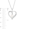 Thumbnail Image 1 of 6.0mm Cultured Freshwater Pearl and Lab-Created White Sapphire Heart Pendant in Sterling Silver