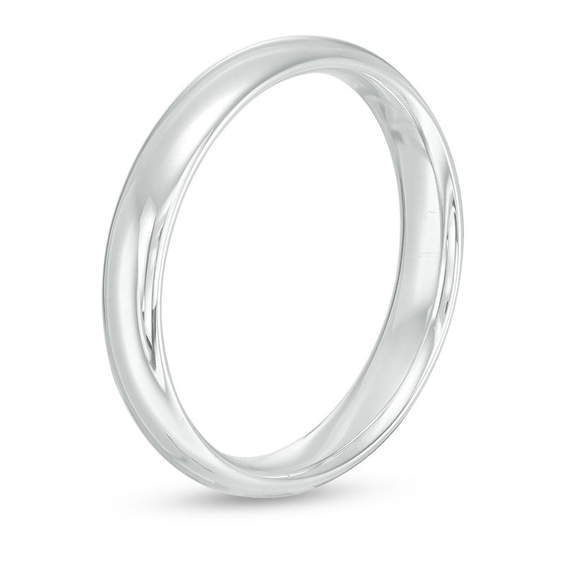 Main Image 3 of Men's 4.0mm Lightweight Comfort-Fit Wedding Band in 10K White Gold