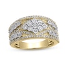 Thumbnail Image 1 of 3/4 CT. T.W. Marquise Multi-Diamond Edge Ring in 14K Gold