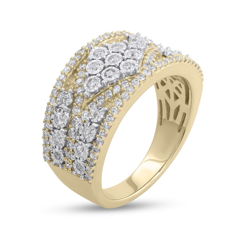 Main Image 2 of 3/4 CT. T.W. Marquise Multi-Diamond Edge Ring in 14K Gold
