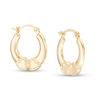 Thumbnail Image 0 of Double Heart Hoop Earrings in 10K Gold