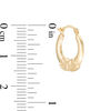 Thumbnail Image 1 of Double Heart Hoop Earrings in 10K Gold