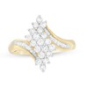 Thumbnail Image 0 of 3/4 CT. T.W. Composite Diamond Marquise Waterfall Bypass Ring in 10K Gold