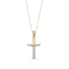 Thumbnail Image 1 of Multi-Finish Crucifix Pendant in 14K Two-Tone Gold