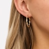 Thumbnail Image 2 of 3.0mm Diamond-Cut Twisted Ribbon Tube Hoop Earrings in 10K Gold