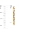Thumbnail Image 3 of 3.0mm Diamond-Cut Twisted Ribbon Tube Hoop Earrings in 10K Gold