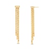 Thumbnail Image 0 of Made in Italy Bar and Triple Tapered Chain Drop Earrings in 14K Gold
