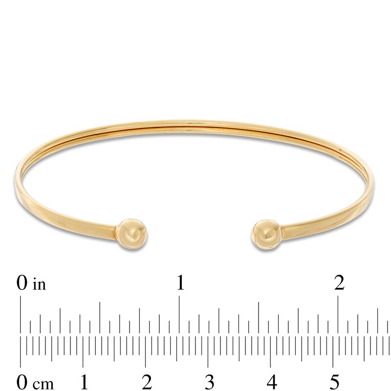 Main Image 2 of Made In Italy Double Ball Flat Cuff in 14K Gold