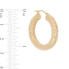 Thumbnail Image 1 of Made in Italy 20.0mm Diamond-Cut Tube Hoop Earrings in 14K Gold