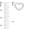 Thumbnail Image 4 of 1/5 CT. T.W. Diamond Heart Outline Stud Earrings and Ring Set in Sterling Silver - Size 7
