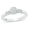 Thumbnail Image 1 of Cherished Promise Collection™ 1/6 CT. T.W. Composite Diamond Vintage-Style Promise Ring in Sterling Silver