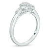 Thumbnail Image 3 of Cherished Promise Collection™ 1/6 CT. T.W. Composite Diamond Vintage-Style Promise Ring in Sterling Silver