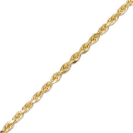 Men's 3.0mm Diamond-Cut Rope Chain Bracelet in Solid 14K Gold - 8.0&quot;
